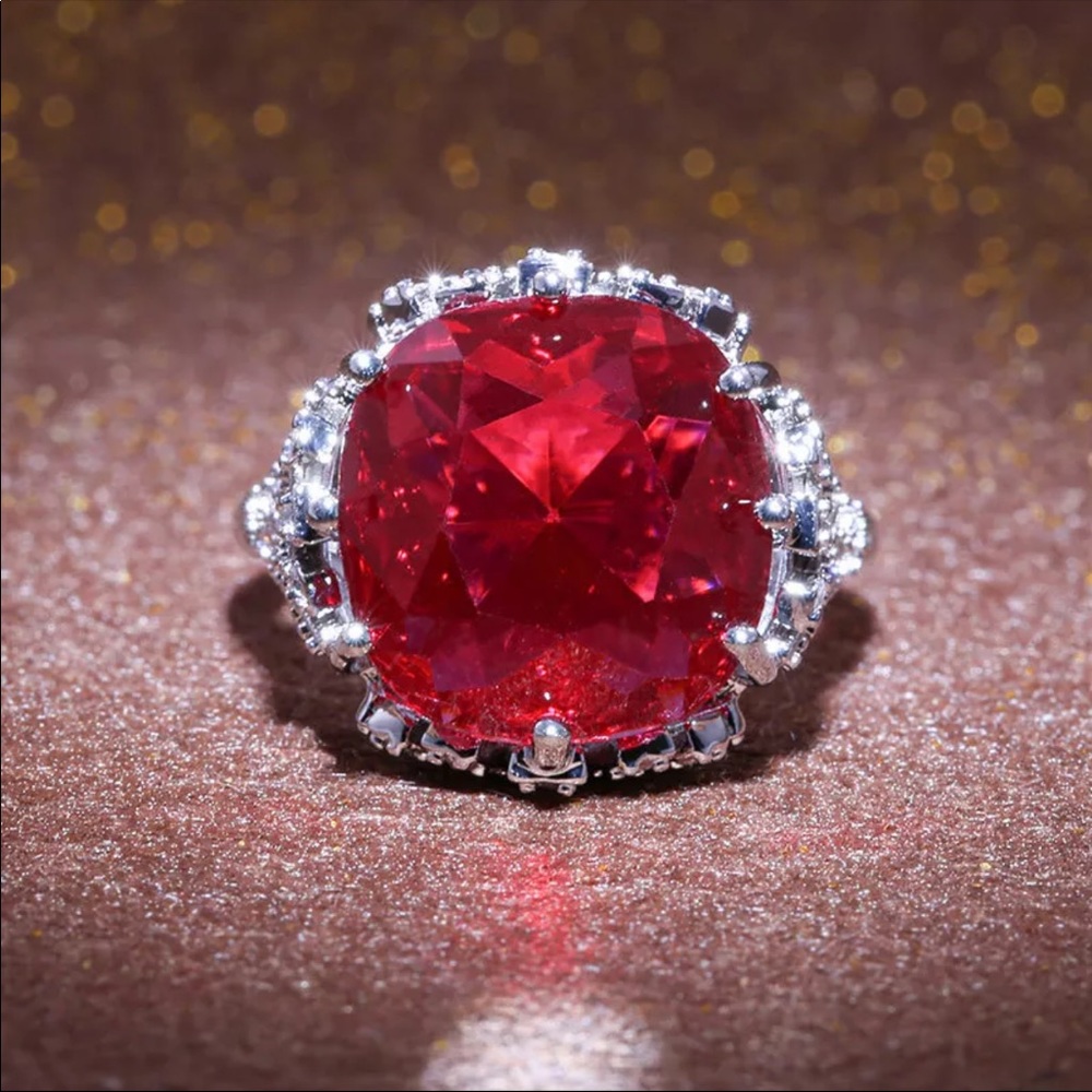 *NEW*925 Sterling Silver Ruby Women’s Ring - Picture 2 of 6